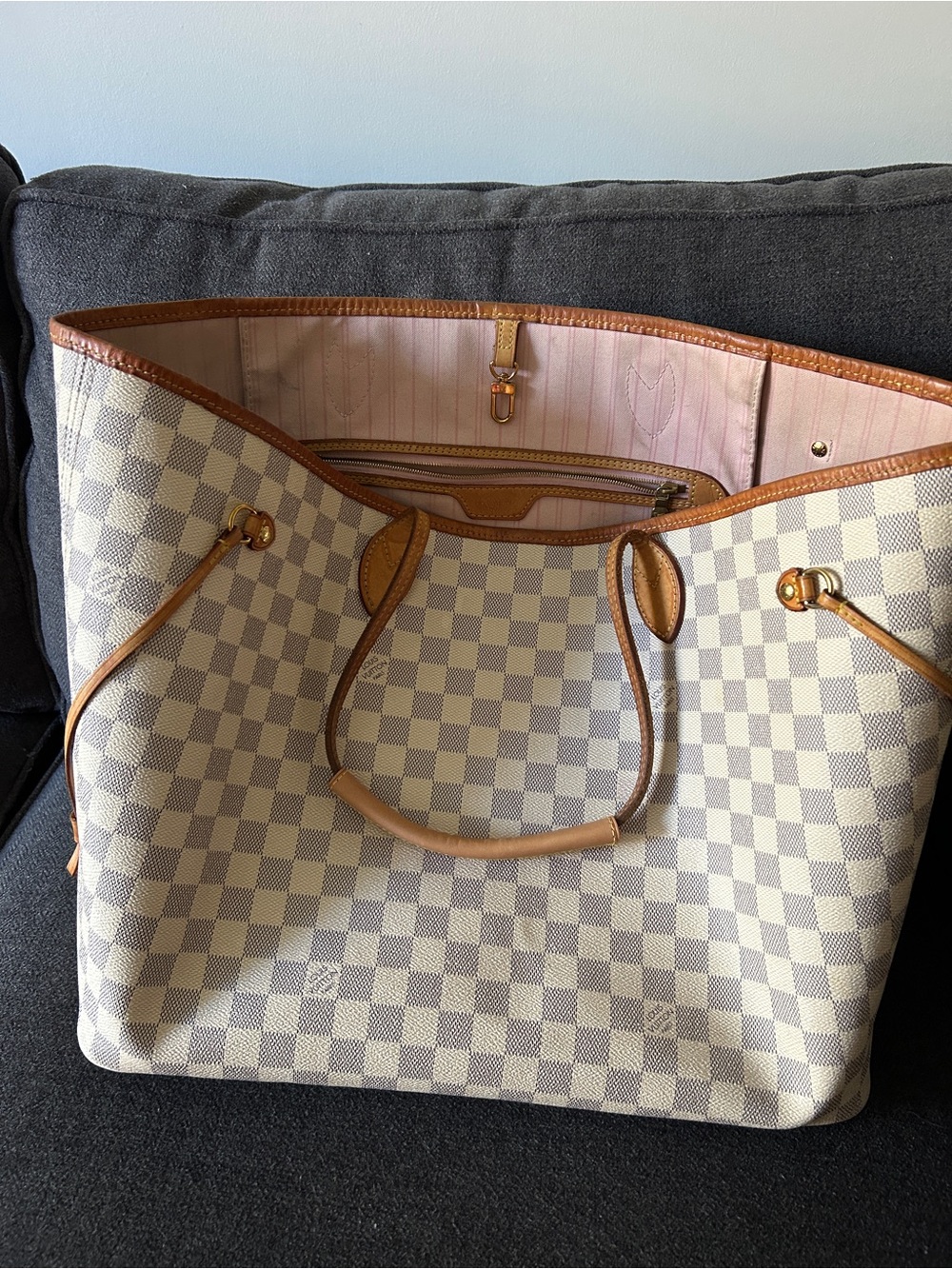Louis Vuitton Azur Rose Ballerine GM Neverfull - Picture 6 of 17